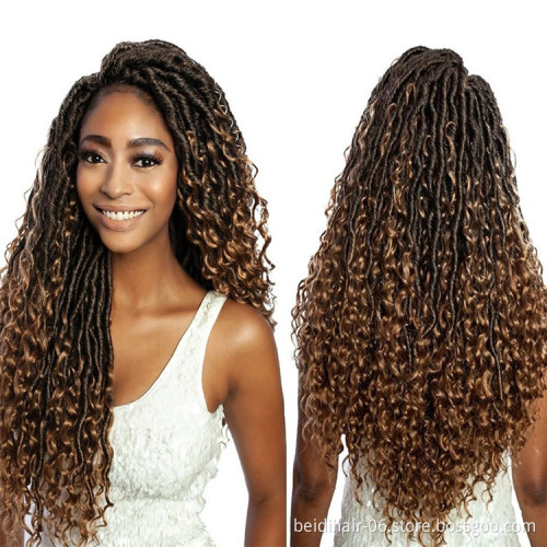 River Faux Locs Crochet Hair Pre Looped Messy Goddess River Faux Locs Wholesale